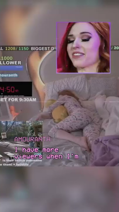 Amouranth falls asleep on stream, viewers go wild