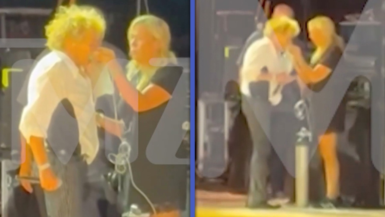 Rod Stewart, 81, Uses Oxygen Tank On Stage After Nearly Fainting Mid-Concert