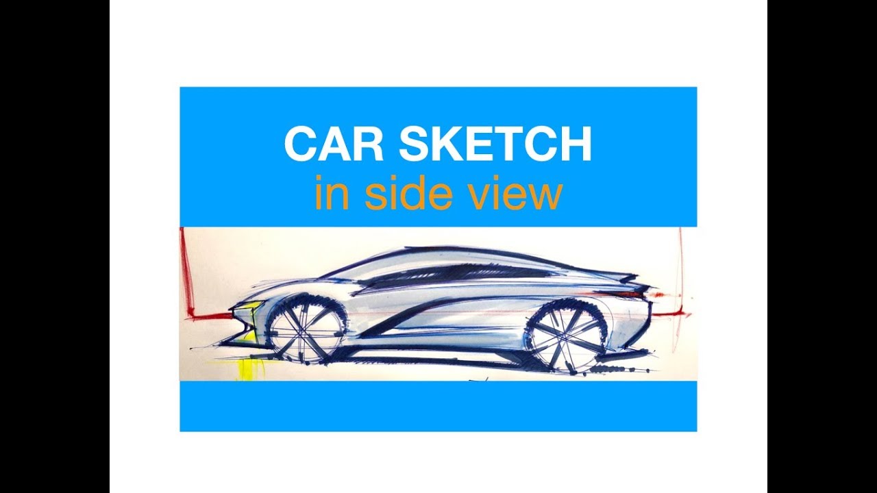 Car Sketch in Side View by Luciano Bove - YouTube