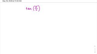 Trig for remembering tan (pi/6) and tan (pi/3)