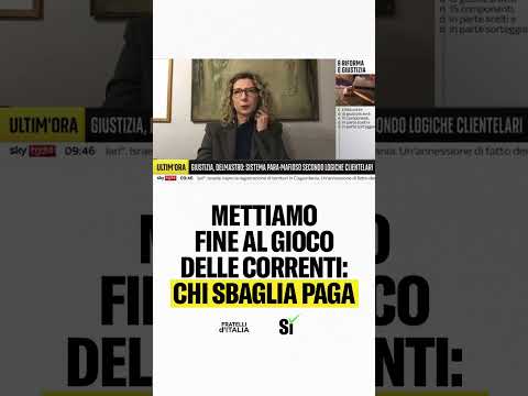Bisogna ripristinare un principio di responsabilità: chi sbaglia paga.