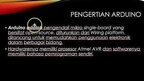 Pengenalan tentang Arduino #informatika kelas 11