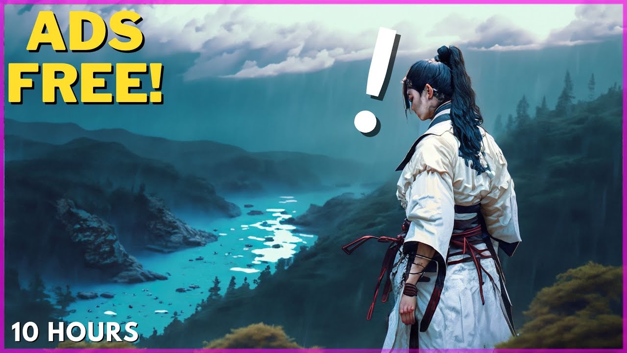 INSTROSPECTIVE SAMURAI GIRL - 10 HOURS - HANS ZIMMER - JAPANESE MUSIC RAIN MEDITATION - ASMR - 4K