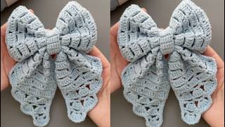 Móc Nơ Tóc Tiểu Thư Siêu Xinh | Aesthetic Crochet Hair Bow Tutorial