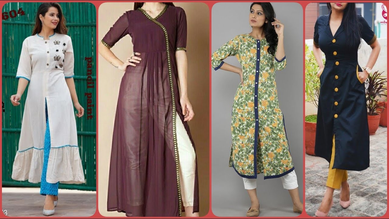 Top Trendy Slit Kurti Designs For Winter/Winter Slit Kurti Design ...