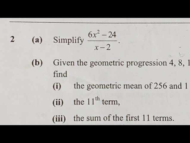 ECZ 2019 Mathematics Paper 2, Question 1-3 - YouTube