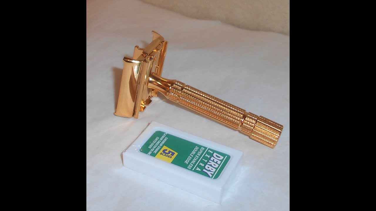 Gillette 1955 Diplomat Razor Refurbished Replated 24 Karat Gold W Blades