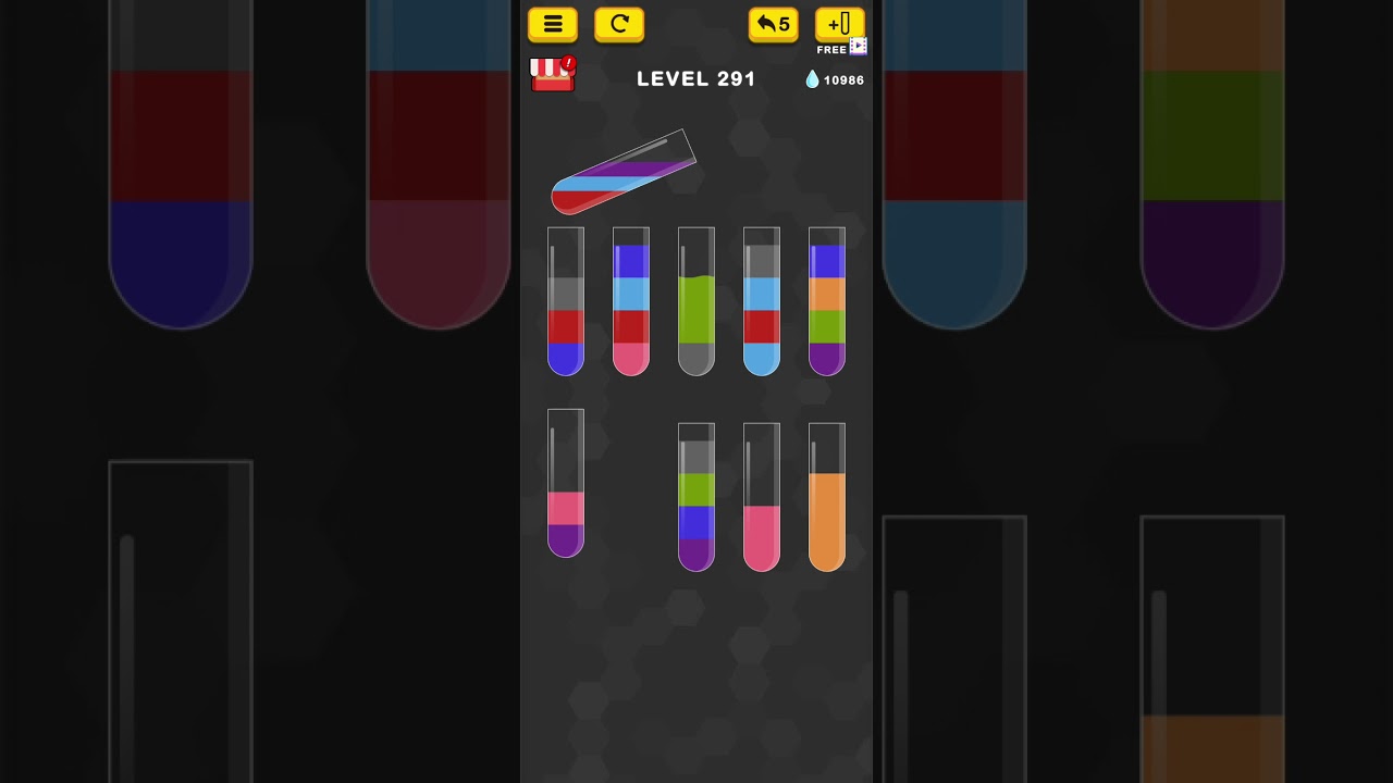 water sort color puzzle level 291