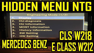 Mercedes Benz E Class W212 / CLS W218 Hidden Menu COMAND NTG