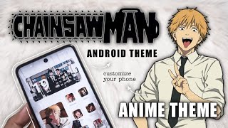 🪚 how to make your phone aesthetic anime version - chainsaw man theme (customized icons and widgets)