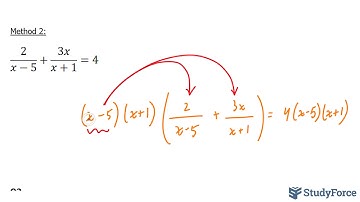 Solve algebraic equation containing fractions using the LCD (Part 2)
