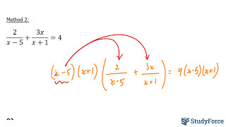 Solve algebraic equation containing fractions using the LCD (Part 2)