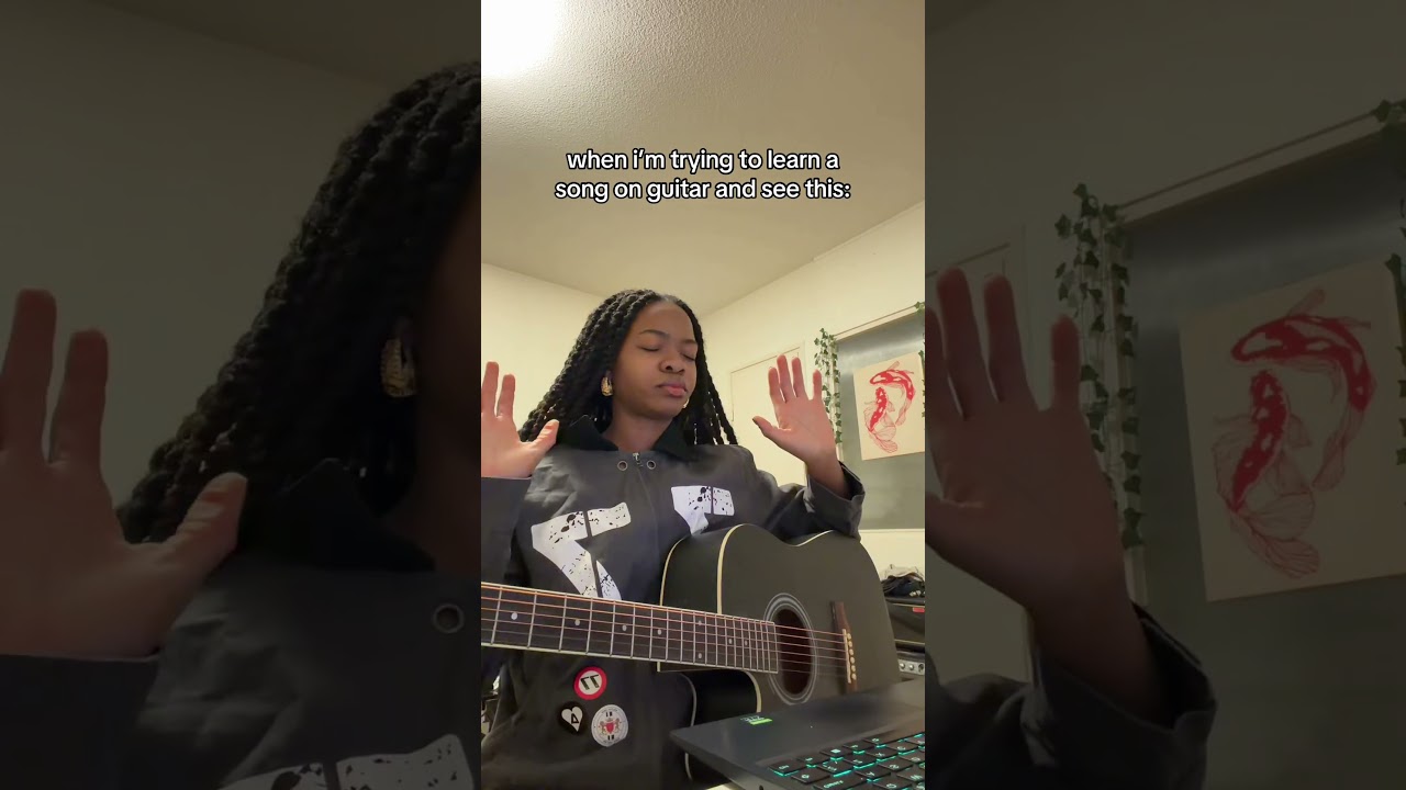 When I’m trying to learn a song from on guitar then see this… 