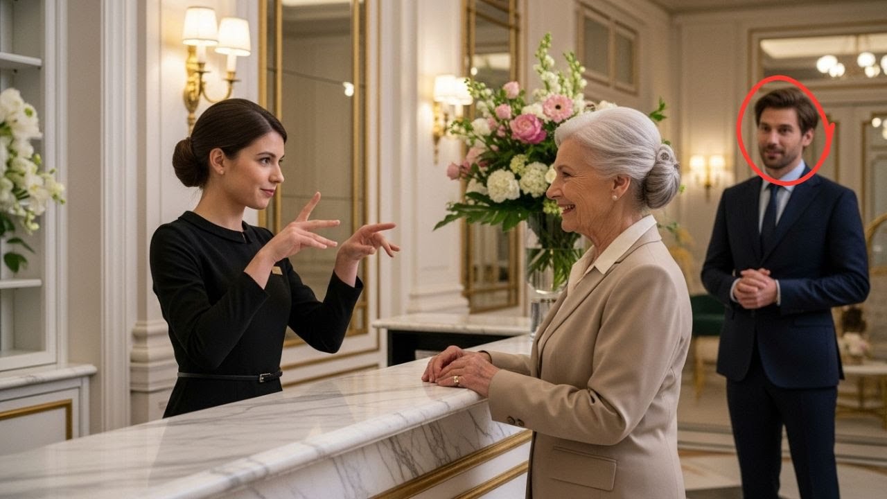 La timide réceptionniste salua la mère sourde du milliardaire — ses signes le laissèrent sans voix