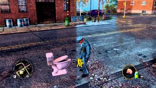 Saints Row: The Third - Puking Cop Taken Down By Skibidi Toilet @Carachmegil