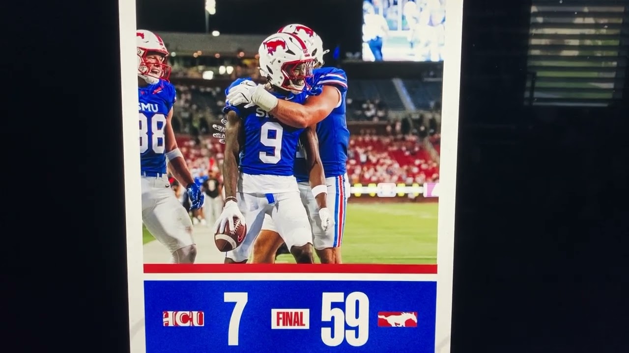 SMU Mustangs Win 59-7 over Houston Christian huskies