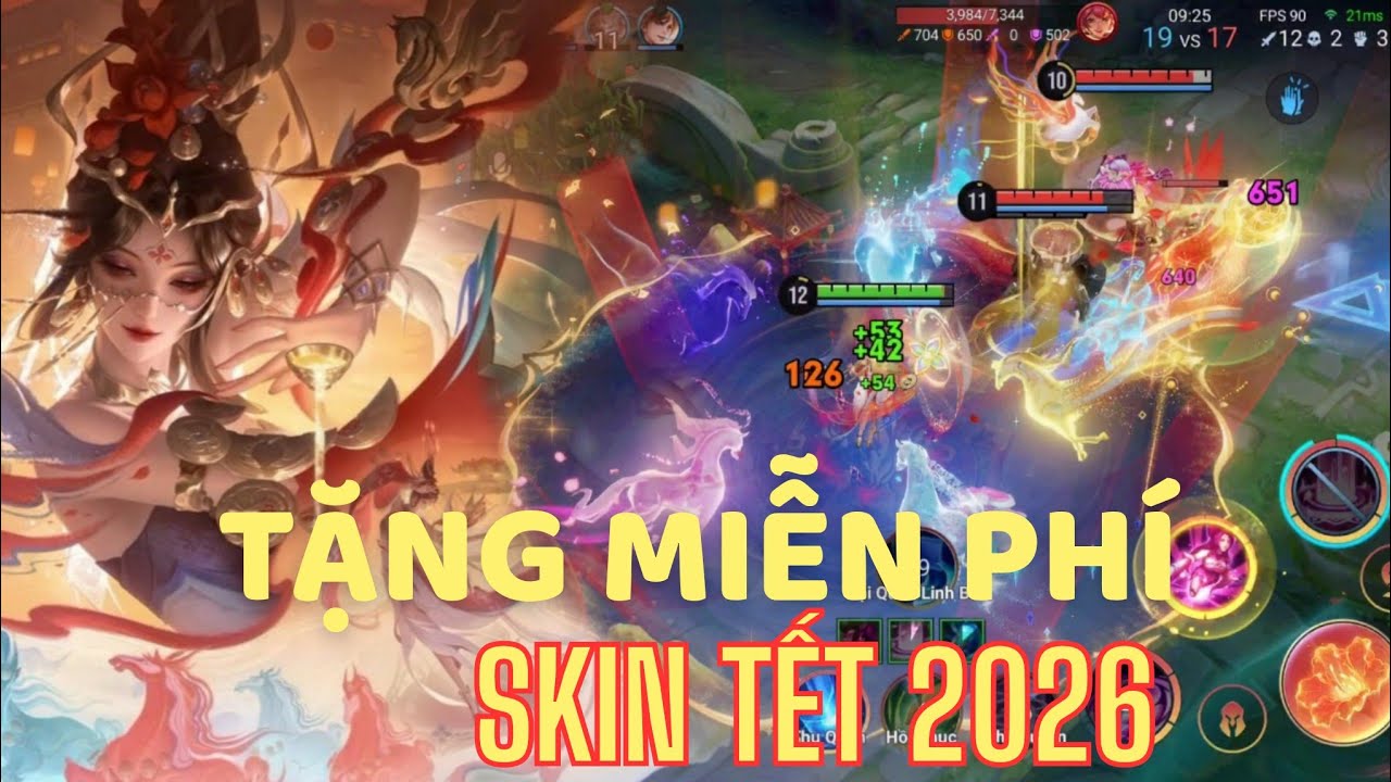 Trải nghiệm skin tết 2026 Điêu Thuyền/Lauriel: Mã Đằng Cửu Thế & TẶNG FREE SKIN cho người may mắn !🎇