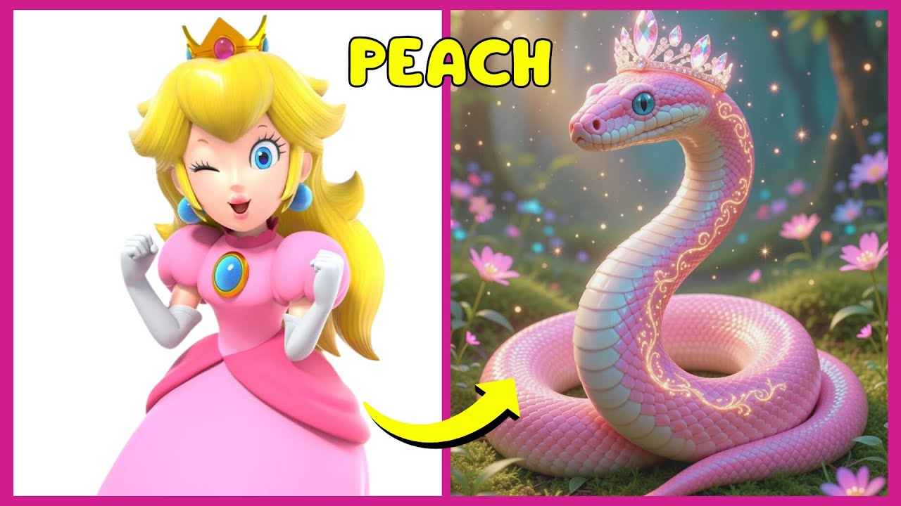 🍄 Super Mario Galaxy as SNAKE 🐍 | Favorite Drinks & Snacks: Mario, Yoshi, Peach & Bowser 🎮
