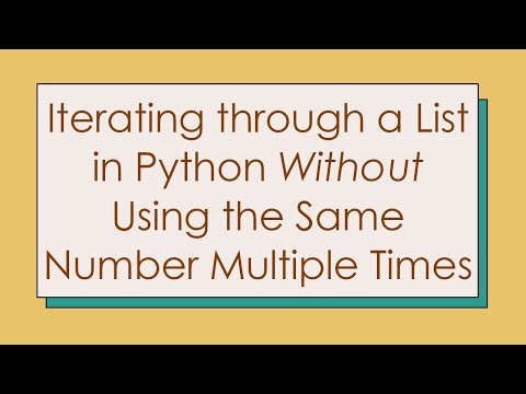 Iterating through a List in Python Without Using the Same Number Multiple Times