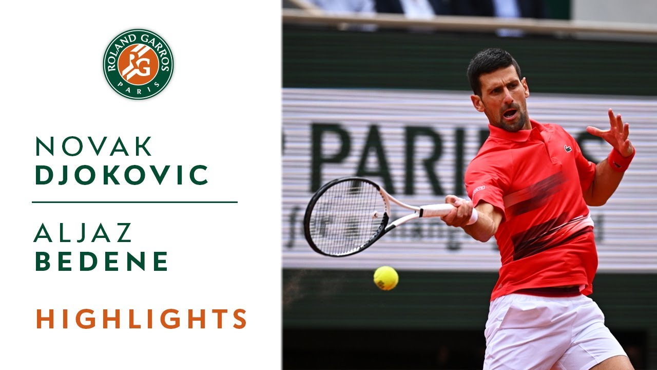 Novak Djokovic vs Aljaz Bedene - Round 3 Highlights I Roland-Garros 2022 -  YouTube
