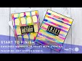 Start to Finish: Stencils, Emboss Resist & Watercolors feat. Inky Stripes Stencil