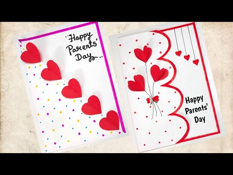 how to make parents day card easy