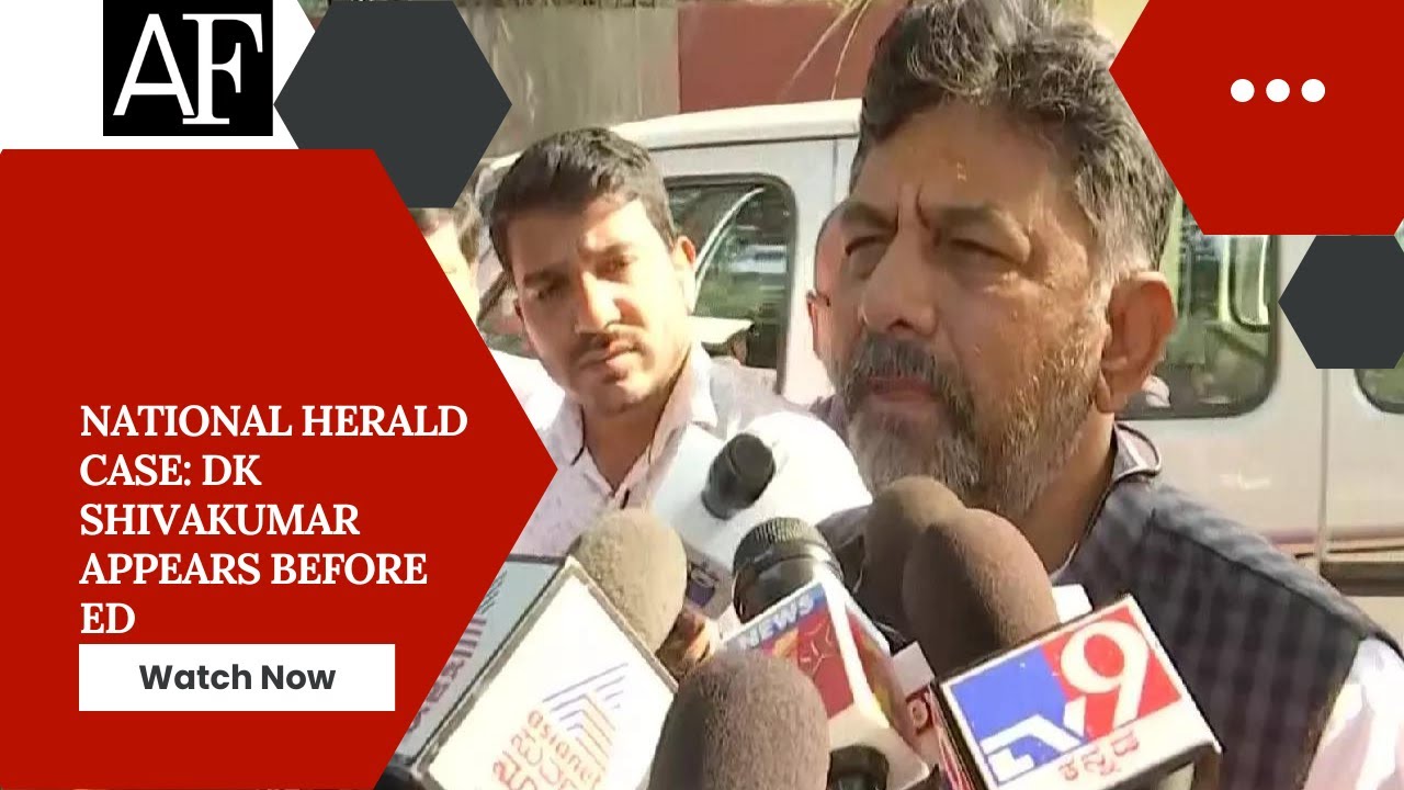 National Herald Case: DK Shivakumar appears before ED