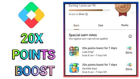 20X Points Boost For 7 Days | Play Points Google Play | Google Play Points