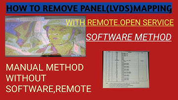 # 33 Lvds maping & lvds bit setting. Manual method,remote method without Software