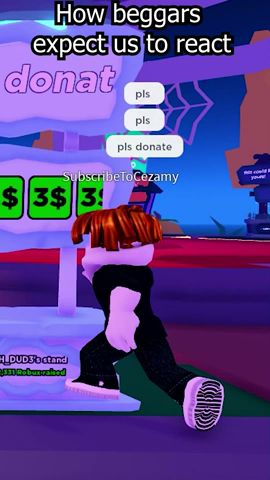 How beggars expect us to react in PLS DONATE!🔥😂 #roblox #plsdonate #shorts