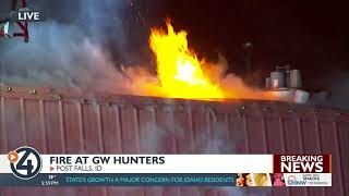 Fire breaks out at GW Hunters in Post Falls