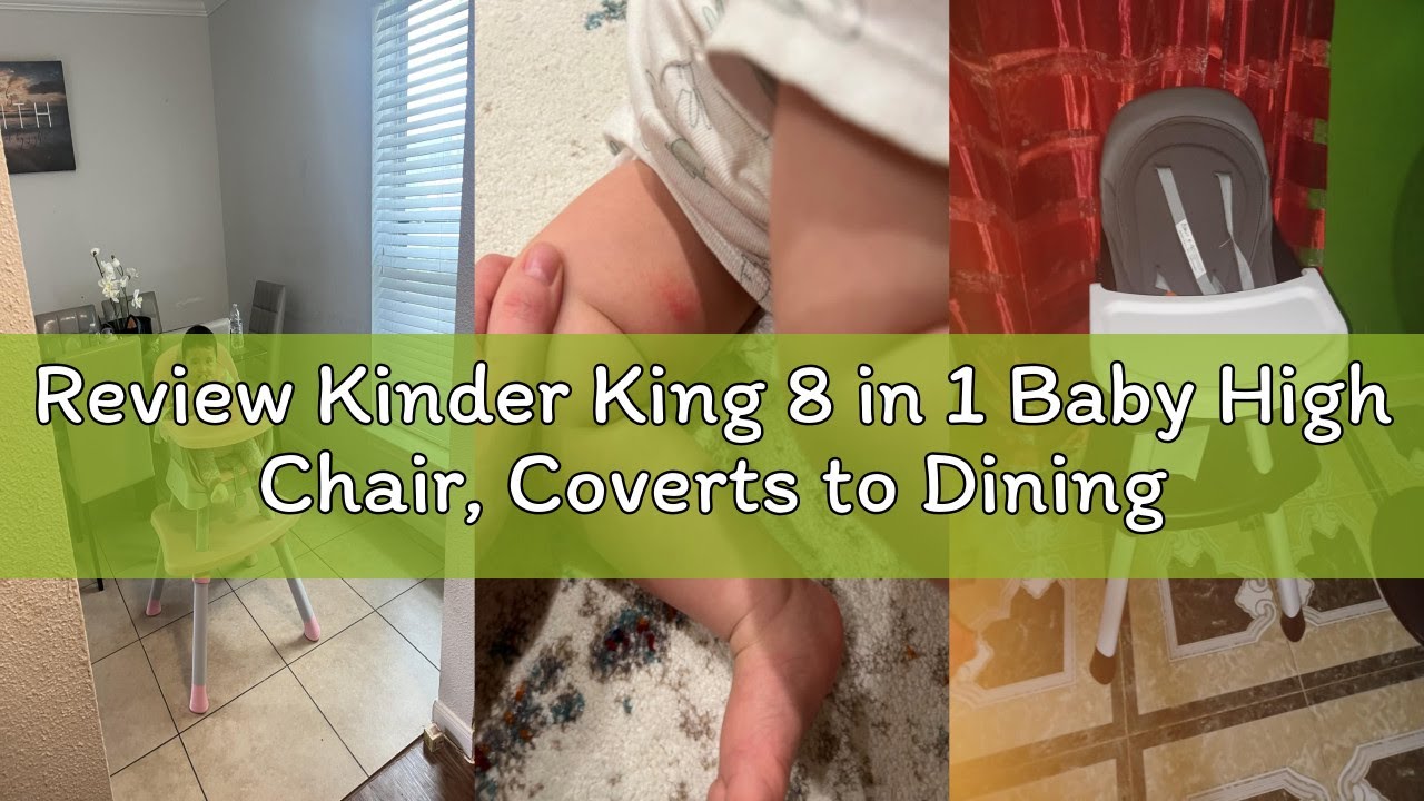 Review Kinder King 8 in 1 Baby High Chair, Coverts to Dining Booster Seat/Kids Table & Chair Set/Tod