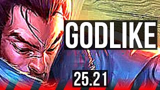 YASUO vs AMBESSA (TOP) | 7/0/3, Godlike | KR Master | 25.21