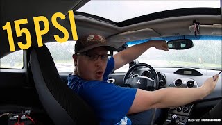 Supercharged 4g Eclipse@ 15psi having fun on backroads