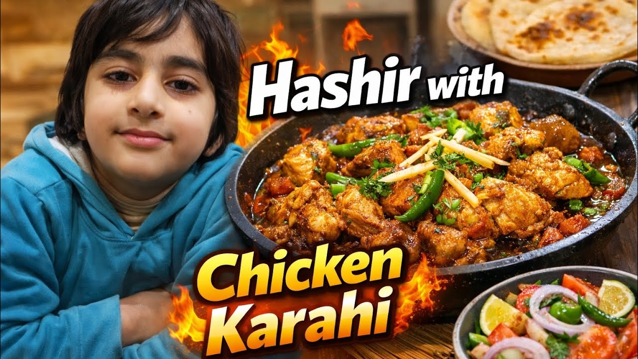 Hashir with Chicken Karahi | Home Chicken Party 🍗 - YouTube