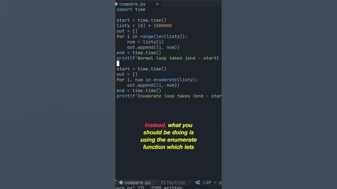 STOP writing your loops like THIS in Python! Use Enumerate Instead ...