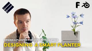 Designing a Concrete Planter on Fusion 360 for 3D Print  #design #tech #3dprinting