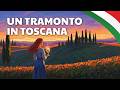 Sunset Over Tuscany: Slow Italian A2 Story About the Magic of Vineyard Dreams