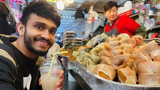 කොරියාවේ  විදී කෑම විතරක් තියන පොළ  / Traditional Korean Street Food Tour at Seoul  #southkorea