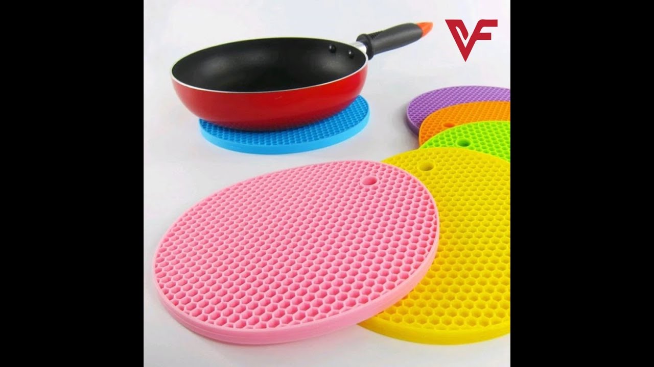 Silicone Pot Mat Round Pot Hot Pads Counter Mat Silicone Hot Pot