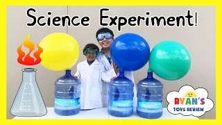 DIY BLOWING UP GIANT BALLOON Baking Soda and Vinegar Experiment Easy Science Experiments for Kids