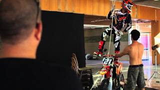 BTS - INDOOR EXTREME Photography, freestyle fire tricks With KTM Husaberg