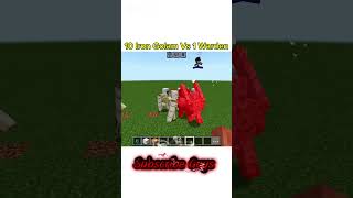1 warden vs 10 iron golem 😱 let see who will win #Spamboiz