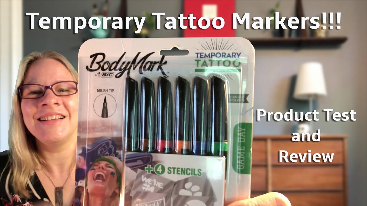 TEMPORARY TATTOO MARKER: BodyMark by Bic: Unboxing, Test, Review. Test out  Tattoos, Draw on Yourself 