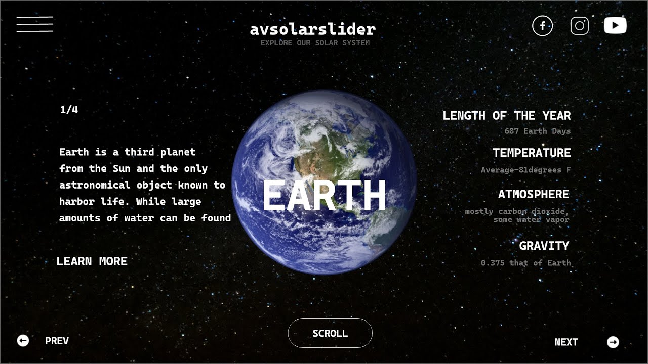 EARTH INFO WEB | Adobe XD | UI/UX Design - YouTube