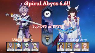 New Spiral Abyss 6.6 C0 Durin Carry & C0 Columbina Carry Genshin Impact