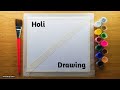 Holi special drawing 2024 easy watercolor painting for beginners step by step tutorial
