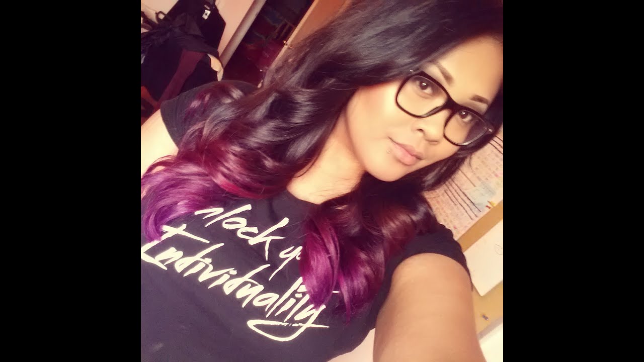 How To Purple Pink Fuchsia Dip Dye Ombre Tutorial