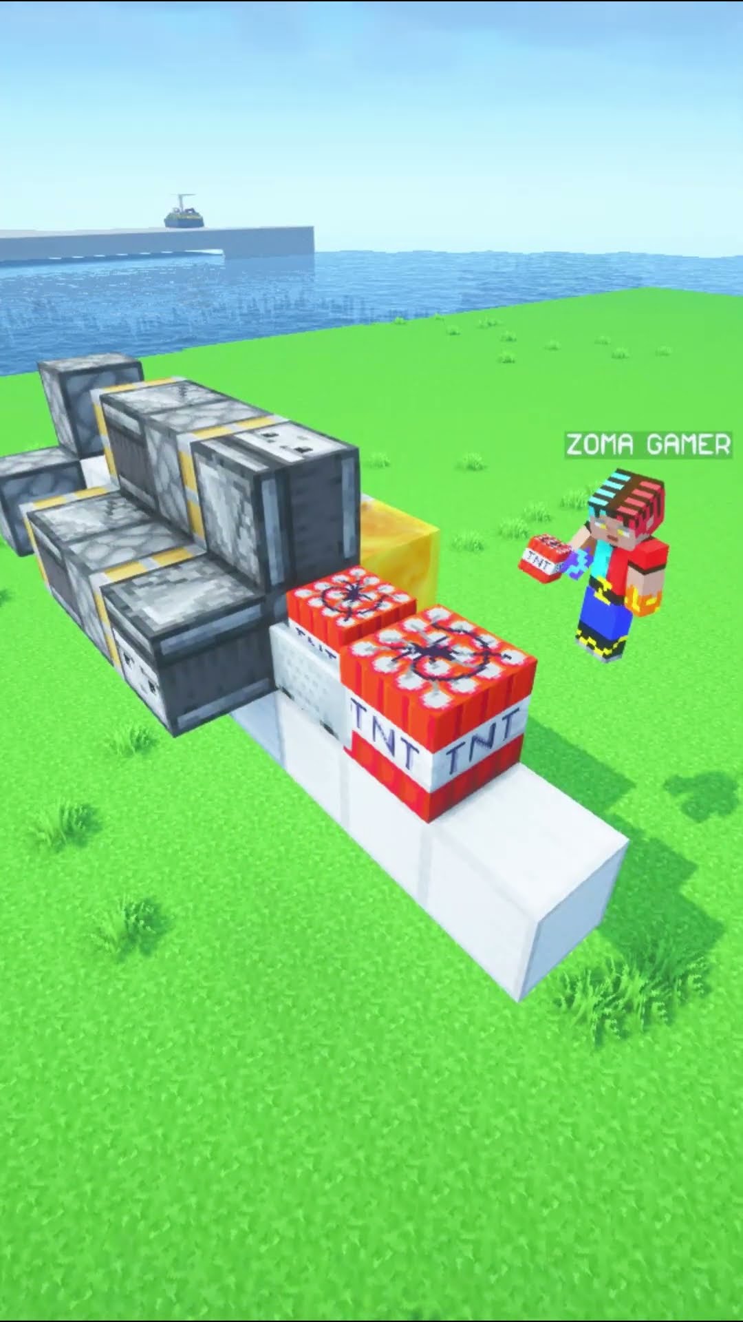 A devastating rocket in Minecraft #minecraft #reels #shorts #viral