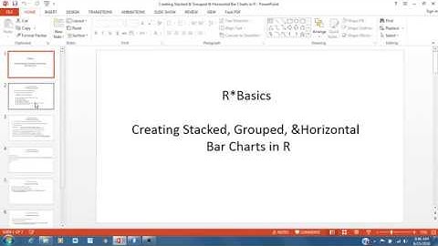 R*Basics: Creating Stacked, Grouped, and Horizontal Bar Charts in R